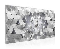 Bilder 3D Abstrakt Wandbild Vlies - Leinwand Bild XXL Format Wandbilder Wohnzimmer Wohnung Deko Kunstdrucke Grau 1 Teilig - MADE IN GERMANY - Fertig zum Aufhängen 016712c