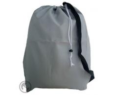 Laundry Bag Store Online Kleiner Wäschesack mit Kordelzug, Tragegurt, Verschlussverschluss, Farbe: Grau, Größe: 22 x 28 cm