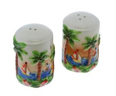 Salz- und Pfefferstreuer Strandszene Palme