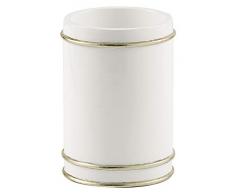 Gedy Olimpia Zahnputzbecher, Kunstharz, Blanco-ORO, 7,5 x 7,5 x 11