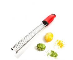 Homespace Edelstahl Käse Reibe Zitronenschaber Obst Schäler Multifunktions Küche Gadgets Rot
