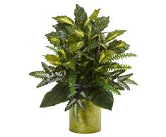 Nearly Natural Fast Natur Übertopf gemischt in Dose, grün