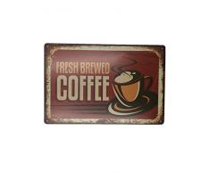 AIQIBAO Aikibao Kaffee-Metallschild, Vintage-Wanddekoration, für lustige Küche, Essen, Bar, Pub, 30,5 x 20,3 cm 01