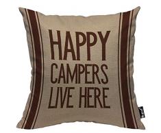 Mugod Kissenbezug mit Hexagon-Muster, geometrisches Spalier Polygon, Rot/Orange/Dunkelbraun, dekorative Baumwolle, quadratisch, Standard-Kissenbezüge 18x18 Inch A95