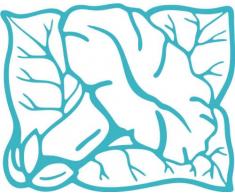 INDIGOS/Wandaufkleber-e183 hübsche Trompetenblume 80x54 cm- türkis, Vinyl, 80 x 64 x 1 cm