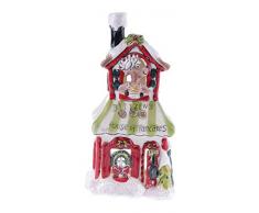 Blue Sky Keramik Blitzen-s House von Pfannkuchen Teelichthalter, 10,2 x 10,2 x 20,3 cm