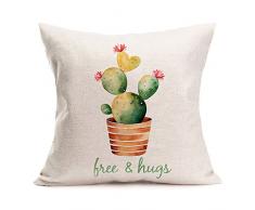 Easternproject Line Sukkulente Kaktus Überwurf Kissenbezug Home Decor Funny Zitat Kissenbezug Kissenbezüge für Sofa Couch Funny Geschenk 45,7 x 45,7 cm 18 x 18 03