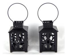 Teelichthalter, Metall, für den Innen- und Außenbereich, 2 Stück