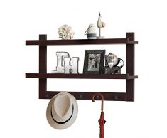 Welland Garcia Wandregal mit Haken Espresso
