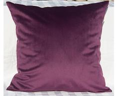 tangdepot Massiv Samt Überwurf Kissen Bezug/Euro Sham/Kissen Sham, Super Luxus Weich Kissen, Viele Farbe & Größe Optionen, Samt, Dunkelviolett, 26 x 26