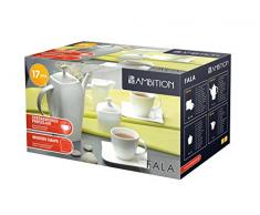 Dajar Kaffee-Set Welle 17 TLG. Ambition, Porzellan, Weiß, 24 x 21 x 24 cm, Einheiten