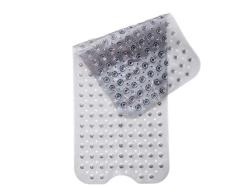 XIZHI Badematte Anti-Rutsch-Badematte weiche Gummi-Badewanne mit kraftvollem Saugnapf Badewanne und Duschmatte 31 Inches x 15 1/2 Inches grau