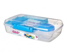 Sistema Bento Box To Go mit Fruit/Joghurt Topf, mehrfarbig, Riegel Liter ( Farblich sortiert )