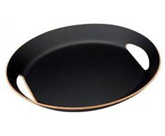 Point-Virgule PV-LIV-1153 Serviertablett Oval, 46x41x4cm, Schwarz