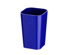 WENKO 20317100 Zahnputzbecher Candy Blue - Zahnbürstenhalter für Zahnbürste und Zahnpasta, Polystyrol, 7.3 x 11 x 7.3 cm, Blau