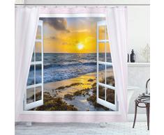 Katzen Vorhang für die Dusche von ambesonne, Kätzchen und Fäustlinge Neugeborene Baby Tiere in einer Uni Kuscheldecke, Holz Play Toys Liebenswürdig,, Stoff Badezimmer Decor Set mit Haken, multicolor, Textil, Multi 5, 69W x 75L