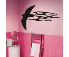 INDIGOS 4052166197007 Wandtattoo w981 Flammen Vögel Feuer Tribal Wandaufkleber 120 x 78 cm, rosa