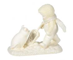 Department 56 Snowbabies Classics Shoveling Sidekick Figur, Porzellan, Mehrfarbig, 4.38 Inch