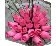 Das Original Holz Rose Blumensträuße in 1, 2, oder 3 Dutzend