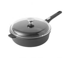 BergHOFF Gem Stieltopf / Sauteuse mit abnehmbarem Griff, antihaftbeschichtet, induktionsgeeignet, 28 cm, schwarz