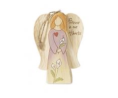 Pavilion Gift Company 78018 Forever in Our Hearts Engel Figur mit Zwirngarn, 4–1/5,1 cm