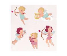 JIUMEI Polyesterstoff Tischsets 30,5 x 30,5 cm, quadratisch, waschbar, hitzebeständig für Esstisch, Valentinstag, Amor, Love You Hochzeit Party, Polyester, Rose, 1 Stück