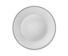 Bormioli Rocco 480190FS7121952 Unico Design Moon Dessertteller, 19 cm, Weiß, 24 Stück