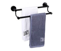 Sumnacon Handtuchstange mit Schrauben, Massive Wandmontage, Edelstahl, Handtuchhalter für Badezimmer, Küche 16 Black 2 Bar