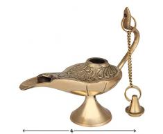 Zap Impex Messing Aladdin Genie Lampen: Räucherbrenner, Alladdin Magic Chirag/Öllampe Antik Messing Handwerk Antik Optik Schaubild Dekorative Messing Chirag Sammlerartikel 04 Inch