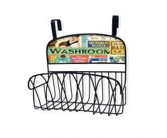 Stupell Home Décor Frieden ist ein Long Hot Bath über der Tür Veranstalter Korb, 11 x 11 x 6, Stolz Made in USA