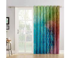 Futuregrace Fenster-Dekoration, Verdunkelungsvorhänge, Weihnachtsfest, Winter, Urlaub, Weihnachtsglocke, Wohnzimmer, Schlafzimmer, Verdunkelung Fenster, Vorhänge und Vorhänge für Schiebetür, Heim, Büro Modern 52 W By 63 L Fischwaage 003fge9761