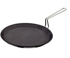 Futura Flacher Tava Grillpfanne antihaft, 12 Zoll für Dosa, 4,88 mm mit Stahl Griff