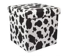Pharmore Polsterhocker, Kuhfellsitzkissen, mittelgroß, 38 x 38 x 38 cm