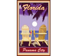 Northwest Art Mall jk-5671 acpc Panama City Florida Adirondack Stühle Palmen Corona Print von Künstler Joanne Kollman, 27,9 x 43,2 cm