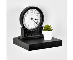 WELLAND Mission schwebendes Wandregal, holz, Schwarz , 9-1/4 inch