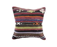 Einzigartige handgefertigt Bezug Kelim Kopfkissen mehrere Designs 100% gewebte Türkei Authentic Boho Home Deco Kissen Colorful Fall versteckter Reißverschluss 16 × 40,6 cm/40 × 40 cm, safari, 16x16 inches / 40×40 cm aprox