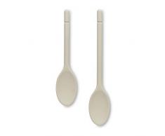 Zeal JSET21C Kochlöffel, antihaftbeschichtet, Silikon, 25 cm / 30 cm, cremefarben