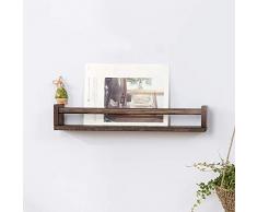 INMAN Wandregal, aus Holz, für Kinderzimmer, Küche und Bad, walnuss, 40,6 cm