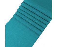 MDS Tischläufer für Hochzeit, 30,5 x 274,3 cm, Jute, rustikal, Natur, Jute, Landhausstil 5 blaugrün