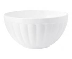 H+H costolata Salatschüssel, 20 cm, Melamin, Weiß