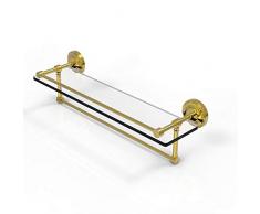 Allied Messing prbp-1tb/22-gal-pb 22 Galerie Glas Regal mit Handtuchhalter Bar, Messing poliert