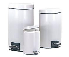 Garcia de Pou Treteimer mit Innen mit, Behälter 5 L, Edelstahl, Weiß, 21 x 21 x 29 cm