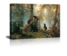 Libaoge Kunstdruck auf Leinwand, Galerieverpackt, Ölgemälde auf Leinwand, für Zuhause, Büro, Wohnzimmer, Küche, Dekoration, fertig zum Aufhängen 16x24 inch Wall Art-02