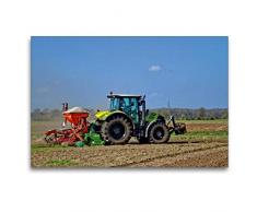 Premium Textil-Leinwand 120 x 80 cm Quer-Format Dünger streuen | Wandbild, HD-Bild auf Keilrahmen, Fertigbild auf hochwertigem Vlies, Leinwanddruck von SchnelleWelten