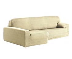Eysa Aquiles elastisch Sofa überwurf Chaise Longue Links, frontalsicht, Farbe 00-Ecru, Polyester-Baumwolle, 43 x 37 x 14 cm