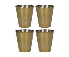 CREATIVE TOPS Schnapsgläser, Edelstahl, Messing, 5 x 5 x 6 cm