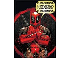 Ata-Boy Marvel Comics Deadpool Magnet, 6,4 x 8,9 cm, für Kühlschrank und Schließfächer, Sortiment #5 2.5 x 3.5 Chimichanga