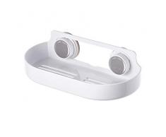 RIDDER Eco Duschablage mit Saugnapf, ABS (Acrylnitril-Butadien-Styrol), weiß, ca. 220x60x106 mm