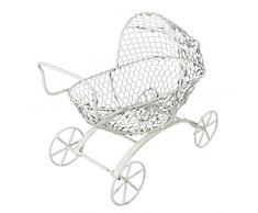Shinoda Design Center 31,8 x 17,8 x 33 cm weiß Draht Baby Buggy