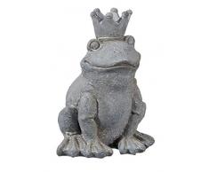 Cepwa Gartenfigur Froschkönig, Kunstharz, 14 cm